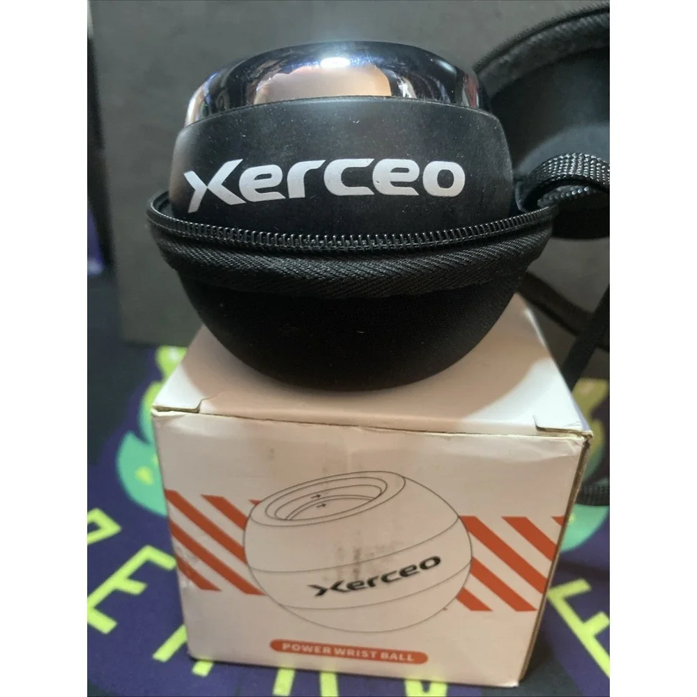 Xerceo Power Gyro Ball, for Wrist & Forearm Training, Black Chrome C3